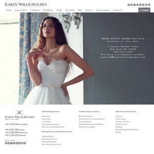 #Ecommerce #website #design based on #flexeshoppingcart. Exquisite #website #design coupled with an effective #search #engine #optimisation strategy have helped put Karen Willis Holmes well ahead of other Bridal Companies on the online stage in Australia.